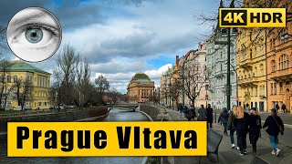 Exploring Náplavka: Prague's Vltava Embankments Walking Tour 🇨🇿 Czech Republic 4K HDR ASMR