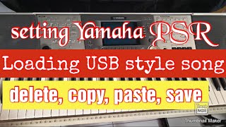 cara mudah Setting USB Style, Song, copy, delete, Paste di Yamaha PSR 2000/2100/1000/1100 Part #3