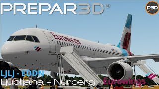 [P3D V5.1 l FsLabs A320SL l Ljublijana- Nürnberg l ORBX Germany South