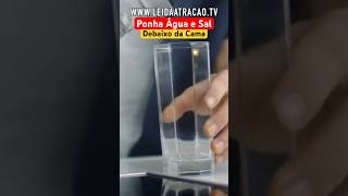 O que acontece quando colocamos ÁGUA e SAL debaixo da cama #leidaatração