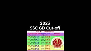 SSC GD Cut-off2023। SSC GD Safe Score।Male/Female Cut-off।UR OBC SC ST CUT-OFF।#sscgd #cutoff #vairl