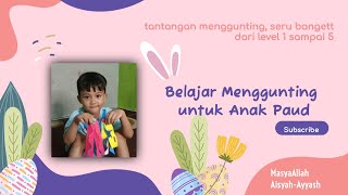 Belajar Menggunting untuk anak PAUD #short #viral #idebermainanak #kreasianakpaud #diy #craft