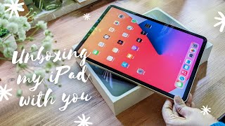 [ASMR] iPad Pro 2021(M1) 11" + Apple Pencil Unboxing + Setup | Aesthetic |Paperlike Screen Protector