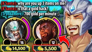 How I got up 10,000 gold on K'Sante in under 20 minutes... (700 GOLD PER MINUTE)