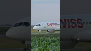 #swiss #a220 #belgradeairport #landing #fast #smoky