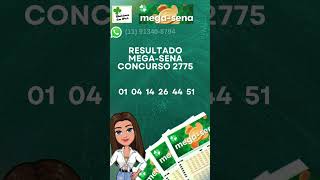 Resultado Megasena concurso 2775 #megasena #mega