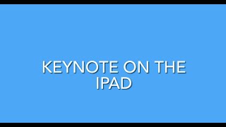 Example Keynote Project on the iPad