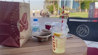 Walking Peacefully in Corniche Doha, Qatar