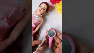 Diy Barbie Doll Hand Mirror #shorts #clayart#claycrafts #barbie #barbieaccessories @craftysapnaa