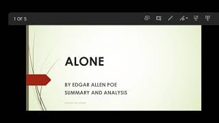 ALONE POEM BY EDGAR ALLEN POE SUMMARY AND ANALYSIS