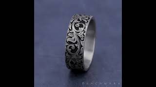 CFBP848491 - 8mm Vine Patterned Ring