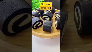 No Bake simple Oreo Roll🥰 #shorts #Oreoroll #biscuit #oreocake #recipe #food #nobake #dessert