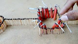 Matchstick Chain Domino Vs Diwali Crackers Amazing Experiment 😱 सोचा नहीं था ऐसा होगा ?