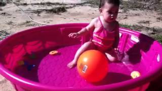 Addie in the pool