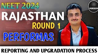 RAJASTHAN ROUND 1 REPORTING PERFORMAS| PROCESS OF UPGRADATION IN ROUND 2|