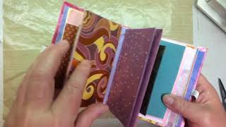 Junk Journal Art Journal Mini Album With Pink Gelli Print Covers  FOR SALE