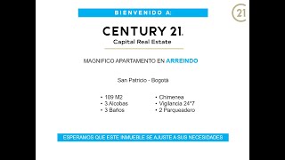 CENTURY 21 - Capital Real Estate - Apartamento en arriendo -San Patricio- Bogotá