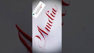 Copperplate calligraphy, tutorial: how I write your name #amelia