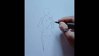 Easy girl  figure drawing  #short #shorts #youtubeshorts #shortvideo  #mauparnaartgallery