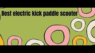 Best electric kick paddle scooter 1