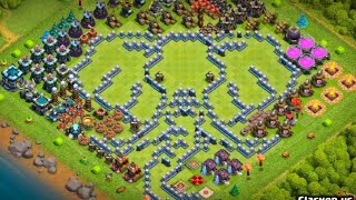 Best Funny /Troll Clash Of Clans Design for TH11 TH13 /Copy Link || Red Com || Clash Of Clans