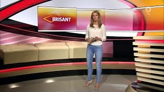 Mareile Höppner - Brisant HD - 04.05.2016 - White Blouse, Blue Tight Jeans & Beige Heels