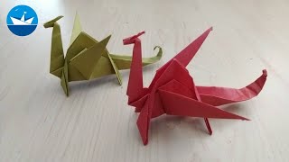 Как сделать Дракона из бумаги/Оригами Легкий Дракон/Origami Easy Dragon