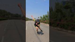 You gotta love India ❤️🇮🇳💨 Full Speed Double-Push 💯💥 First time on inline skates in 6 months 😅