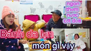 🌈270🌾Lần đầu làm bánh da lợn mời cô chú và em ở xóm ăn vào ngày tuyết rơi. ba cười con dâu