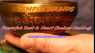 ROOT & HEART CHAKRA POWER MEDITATION ~ BUILD UP YOUR 1ST & 4TH CHAKRAS! 10 MIN. WWW.TEMPLESOUNDS.NET