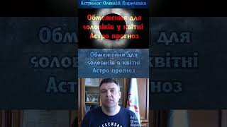 Обмеження в чоловіків наприкінці березня, квітніАстрологічний прогноз.