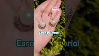 ✨️DIY Elegant Pearl Earrings✨️ #diyearrings #earringstutorial #jewelrymaking #pearlearrings