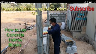 Paano Mag Asintada ng Hollow Blocks/How to lay Concrete Hollow Blocks CHB#30 EdmundBeth Tv