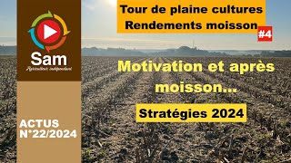 Actus 22/2024. Moisson #4. Travail d'après moisson et projection vers 2025...