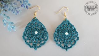 TEJE TUS PROPIOS PENDIENTES DE ENCAJE con este Tutorial de Crochet Paso a Paso 💙