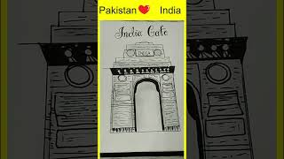 How India + Pakistan Places Look Like ❤️🎌⛳ #challengaccepted  Independence Day | #art #shorts #short