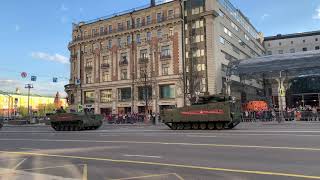 Подготовка военной техники к параду Победы в Москве 4 Мая 2019