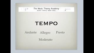 Music Theory Lesson   Tempo