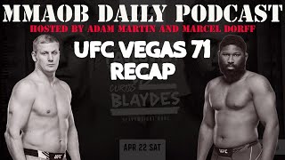 UFC Vegas 71: Pavlovich vs. Blaydes Recap MMAOB Daily Podcast For April 24th