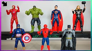 7 Bonecos Avengers Infinity War - Hulk,Thor,Homem Aranha,Capitão América,Homem de Ferro-Marvel