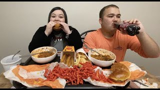 SPICY MUKBANG!! Burger King/Spicy Noodle (Our first Mukbang)