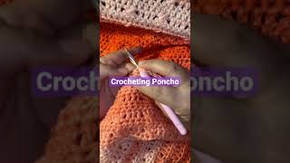 Crocheting Poncho in Progress #shorts #crocheter #crochet #CrafTee #craft #fashion