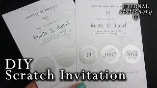 How to make an easy scratch card invitation | Wedding Invitation DIY | Save the Date