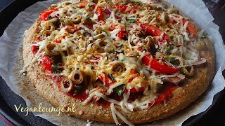 Rode linzen bodem pizza🍕Glutenvrij, geen gist,vegan 🌿