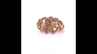 Black Hills Gold Garden Trellis Filigree Ring in Tri-Color Gold