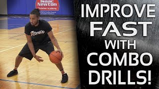 Unique Basketball Combo Drill - Improves Ball Handling, Agility, Conditioning & Defense