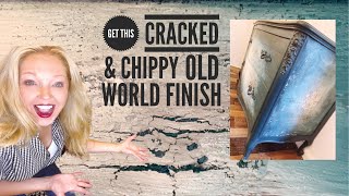 Chippy Paint Tutorial | How to create a cracked, chippy, color blended Abstract Look on Furniture