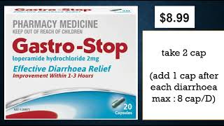 Gastro Stop, 2 cap, Loperamide, anti diarrhoea, diarrhea, OTC,  Roze pharm