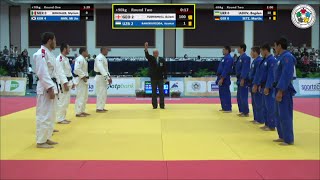 Georgia vs Uzbekistan - Judo World Junior Championship Teams 2014