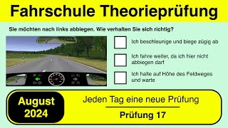 🚘 Führerschein Theorieprüfung Klasse B 🚗 August 2024 - Prüfung 17 🎓📚